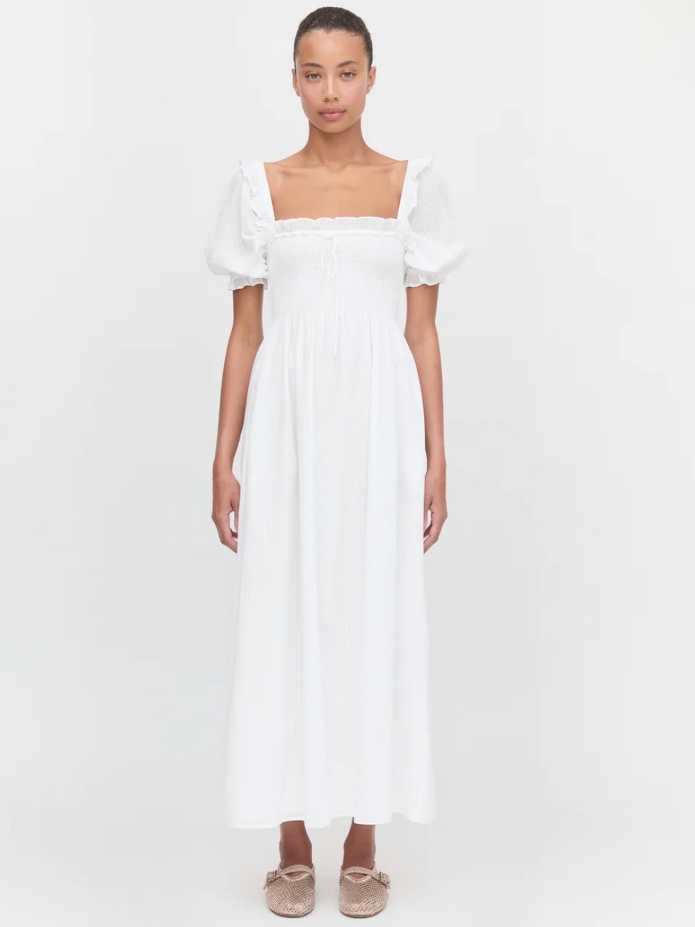 Sold Out! Hill House Home The Scarlett Nap Dress - White Shadow Stripe